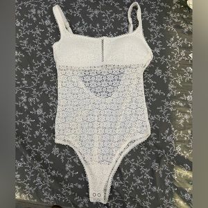 Gilly Hicks Lace Strappy Back Cheeky Bodysuit